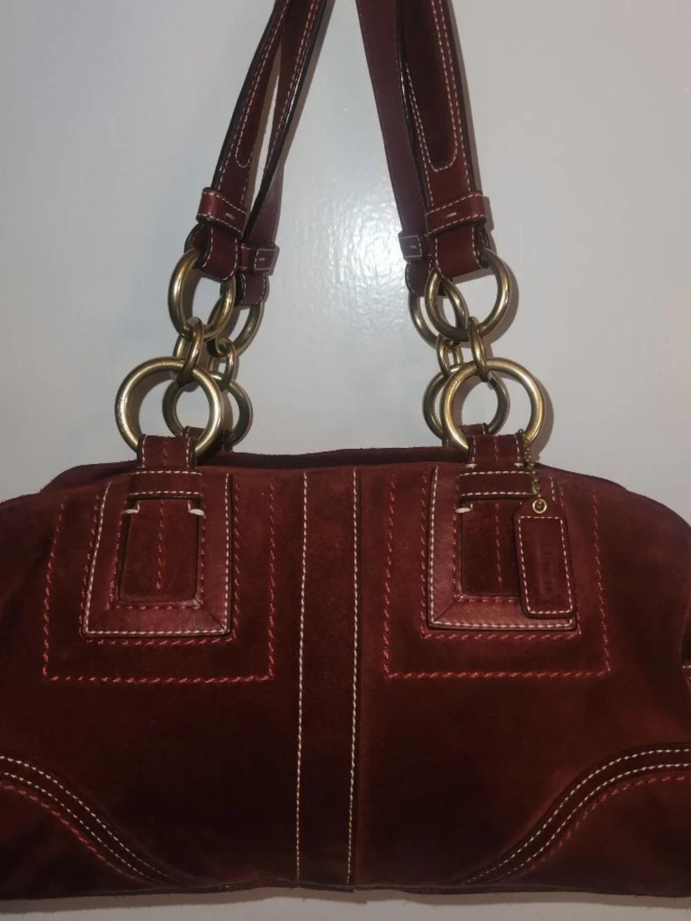 Vintage Y2K Coach Soho Mia - Burgundy Suede Style 10061 Y2K Pristine